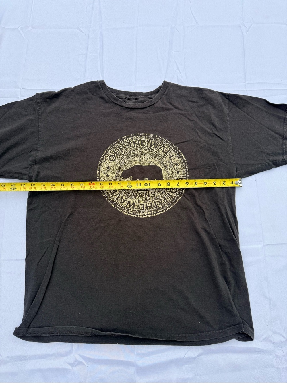 #69 Vans Men’s Black T-Shirt with Yellow Circle Bear Logo-size(xl) - Picture 5 of 5